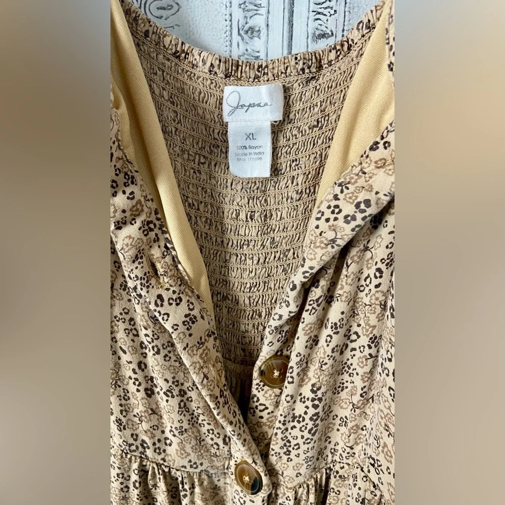 GUC Jopna Sz-XL Spaghetti Strap, Pocket, Floral, Dancing Dress- 10 Real Buttons - Picture 6 of 16